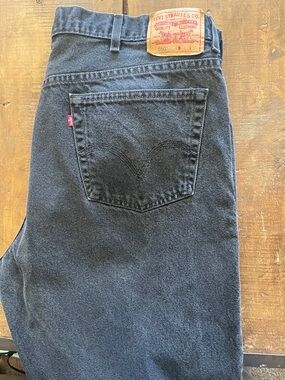 Levi's Black Big and tall 46x32 Men's 550 Relaxed Fit Jeans - Dark Wash